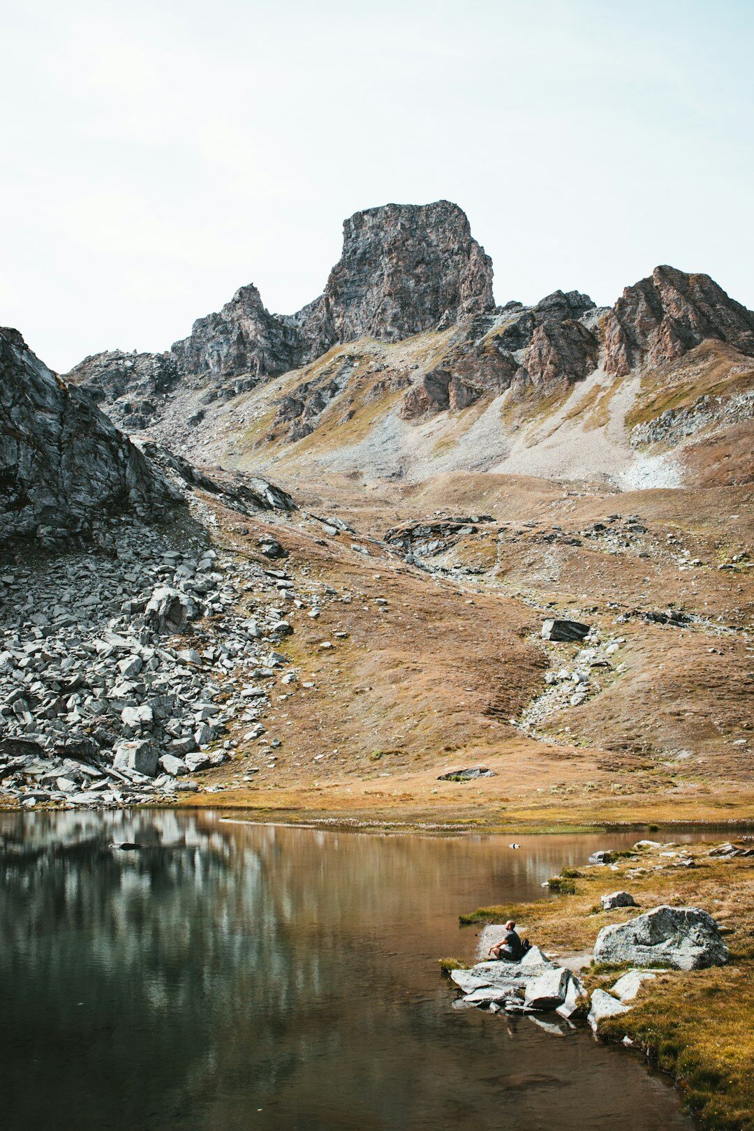 person meditating in nature