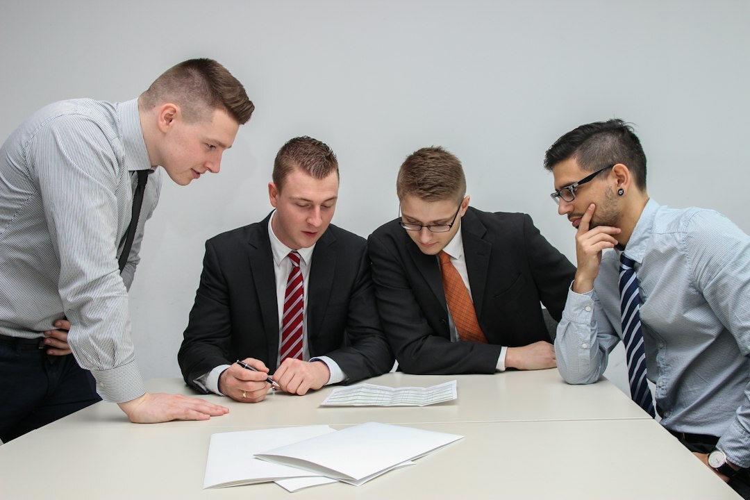 team discussion in office meeting