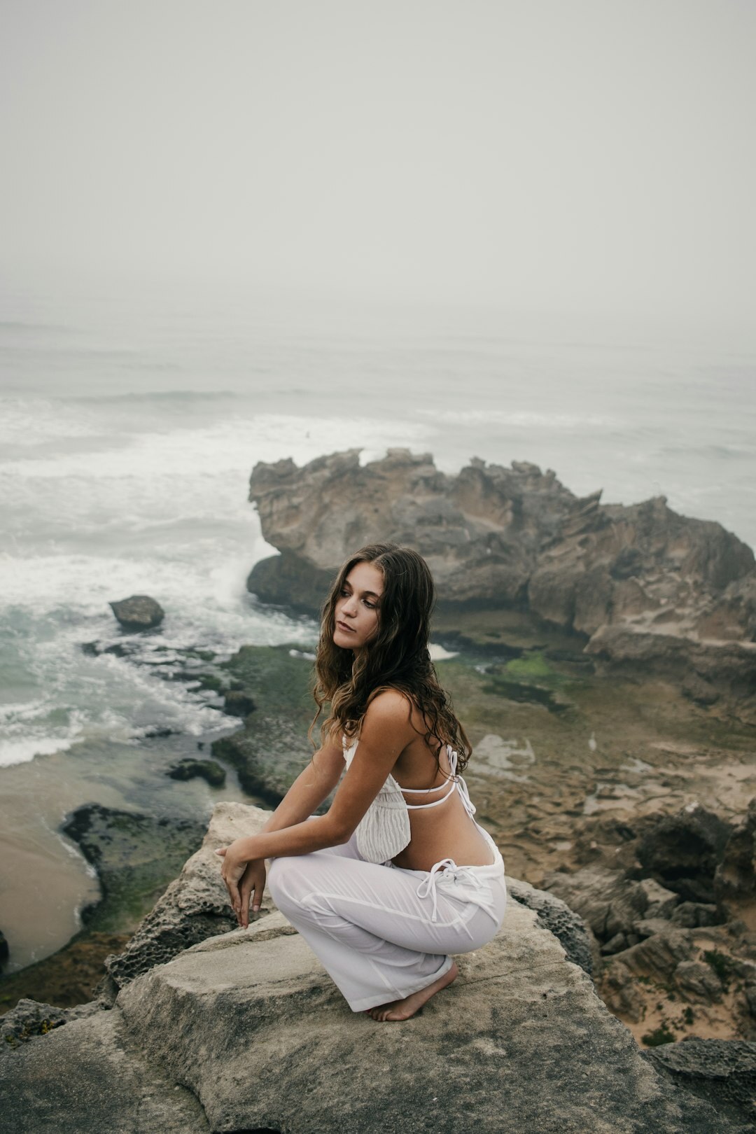 person meditating in nature