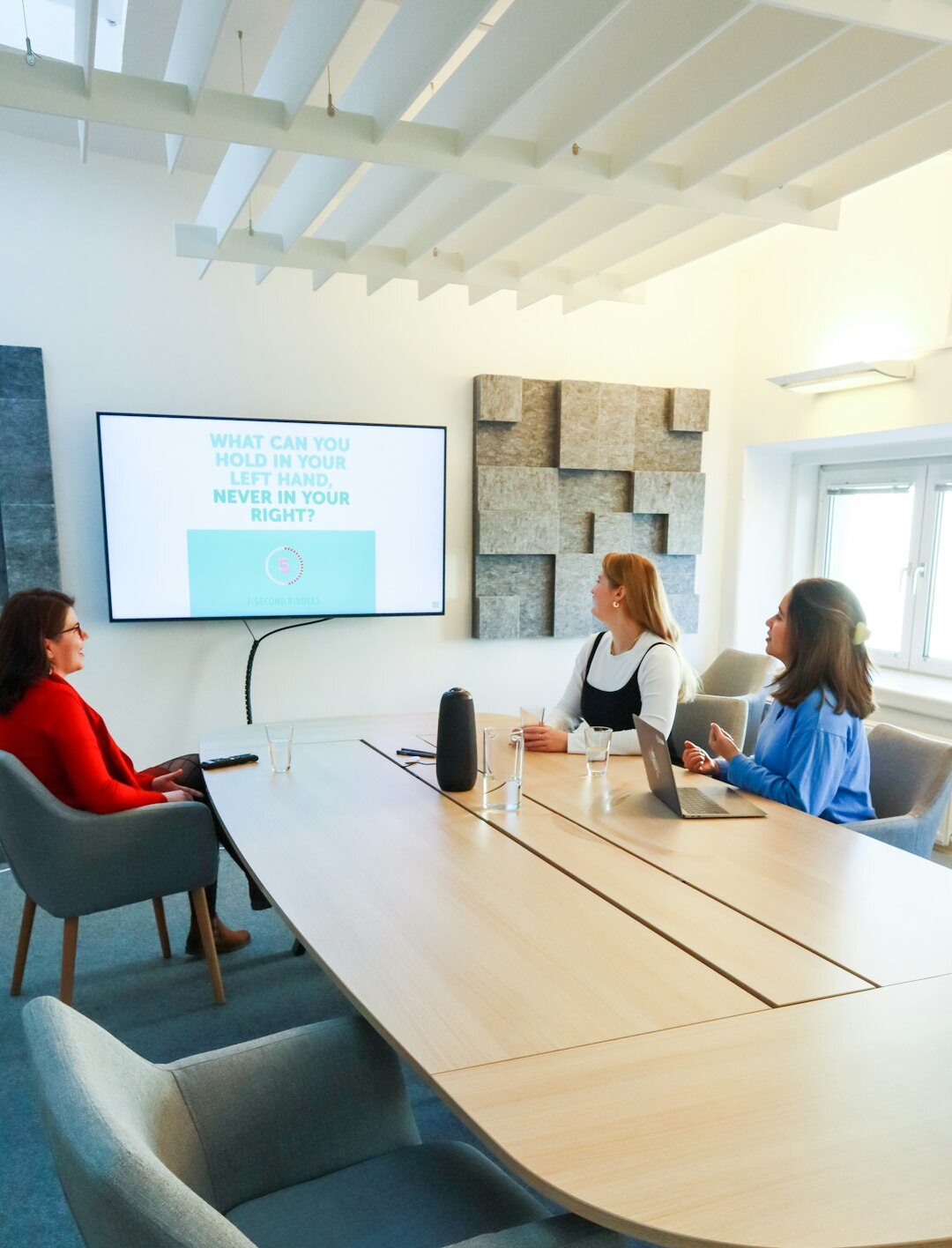 group discussion in meeting room